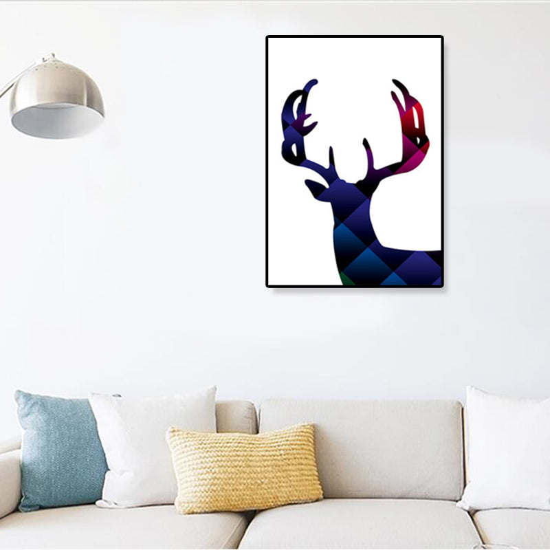 Childrens Art Illustration Animal Canvas Soft Color Bedroom Wall Art Decor, Textured Clearhalo 'Art Gallery' 'Canvas Art' 'Kids' Arts' 1932851