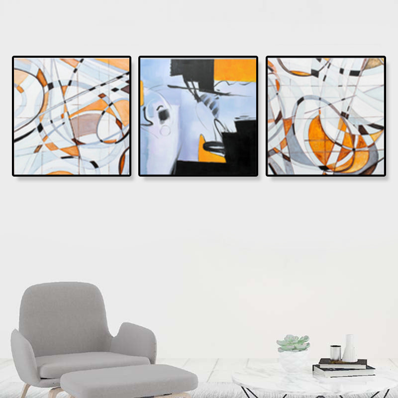 Illustration Abstract Canvas Print Multicolored Traditional Wall Art for House Interior Clearhalo 'Art Gallery' 'Canvas Art' 'Traditional' Arts' 1932861