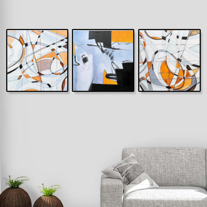 Illustration Abstract Canvas Print Multicolored Traditional Wall Art for House Interior Clearhalo 'Art Gallery' 'Canvas Art' 'Traditional' Arts' 1932862