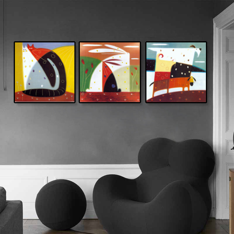 Illustration Abstract Canvas Print Multicolored Traditional Wall Art for House Interior Brown Clearhalo 'Art Gallery' 'Canvas Art' 'Traditional' Arts' 1932868