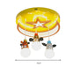 Yellow Star Moon Semi Ceiling Light Animal Acrylic Metal Flush Mount Light for Kids Bedroom Clearhalo 'Ceiling Lights' 'Close To Ceiling Lights' 'Close to ceiling' 'Semi-flushmount' Lighting' 193292