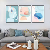 Raindrops Wall Art Set Nordic Abstract Pattern Canvas Print in Pastel Color for Decor - Clearhalo - 'Arts' - 'Canvas Art' - 1932988