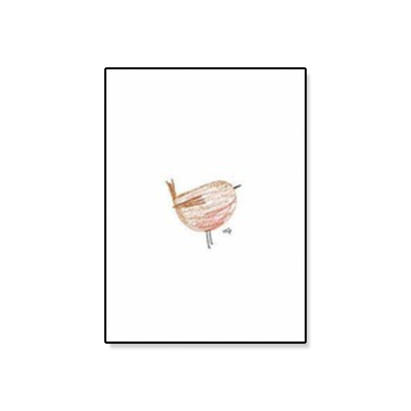 Pink Birdie Wall Art Decor Textured Minimalistic Kids Bedroom Canvas, Multiple Sizes Clearhalo 'Art Gallery' 'Canvas Art' 'Kids' Arts' 1933015