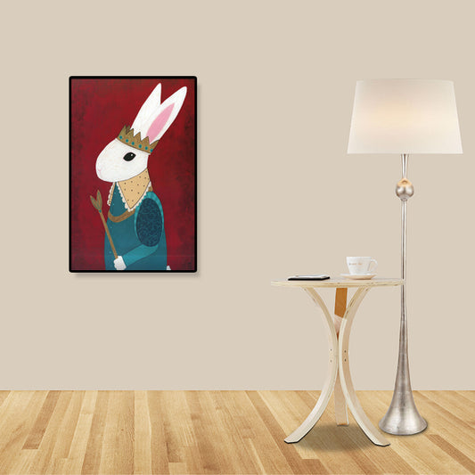 Animal Canvas Wall Art Cartoon Cute Illustrated Wild Life Wall Decor in Pastel Color Clearhalo 'Art Gallery' 'Canvas Art' 'Kids' Arts' 1933020
