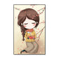 Cartoon Young Girl Art Print Soft Color Figure Drawing Canvas for Bedroom, Multiple Sizes Clearhalo 'Art Gallery' 'Canvas Art' 'Kids' Arts' 1933086