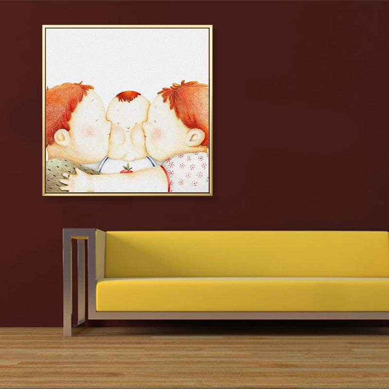 Textured Pastel Wall Art Kids Style Illustration Infant Canvas Print for Nursery Clearhalo 'Art Gallery' 'Canvas Art' 'Kids' Arts' 1933112