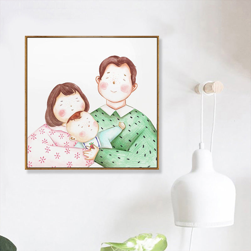 Textured Pastel Wall Art Kids Style Illustration Infant Canvas Print for Nursery Clearhalo 'Art Gallery' 'Canvas Art' 'Kids' Arts' 1933118