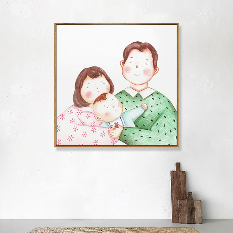 Textured Pastel Wall Art Kids Style Illustration Infant Canvas Print for Nursery Clearhalo 'Art Gallery' 'Canvas Art' 'Kids' Arts' 1933119