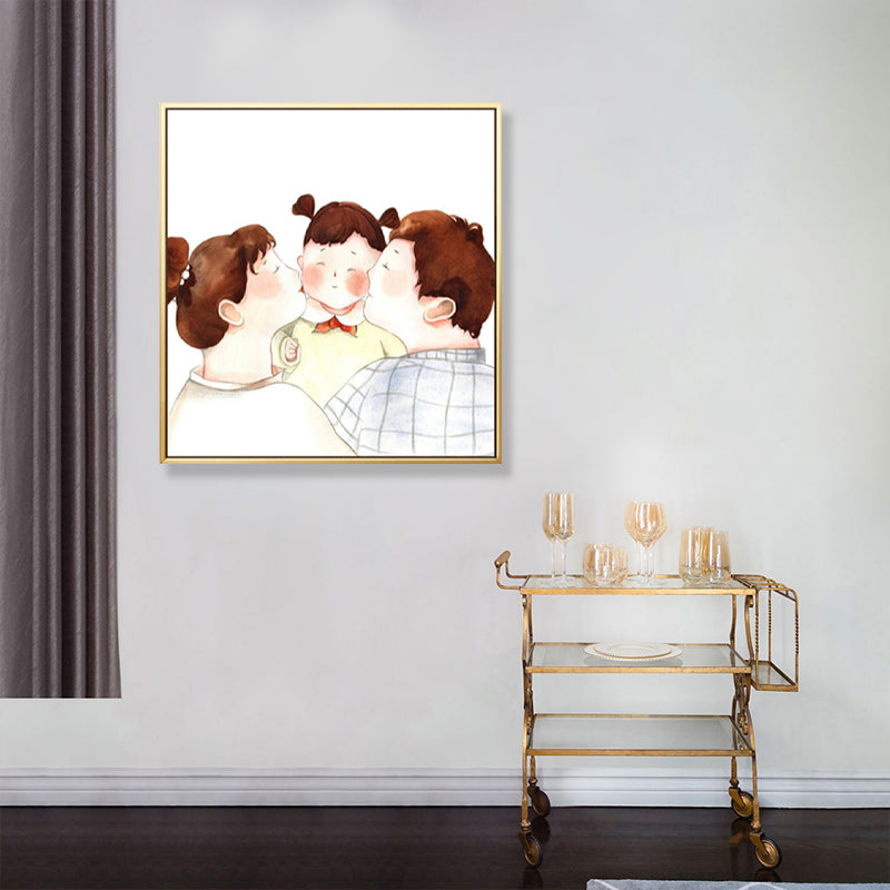 Textured Pastel Wall Art Kids Style Illustration Infant Canvas Print for Nursery Clearhalo 'Art Gallery' 'Canvas Art' 'Kids' Arts' 1933131