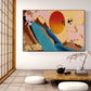 Oriental Drawing Print Animal Canvas Art Multicolored Guest Room Wall Decor, Textured Brown Clearhalo 'Arts' 'Canvas Art' 1933133