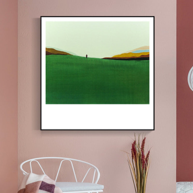 Pop Art Scenery Painting Canvas Textured Pastel Color Wall Decor for Living Room Green Clearhalo 'Arts' 'Canvas Art' 1933243