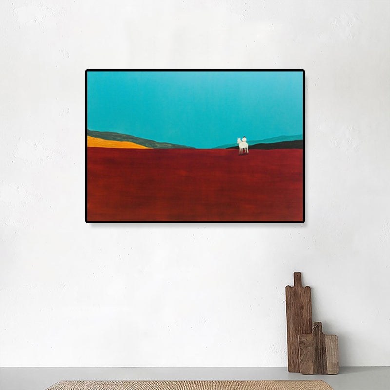 Oil Painting Scenery Wall Art Dark Color Minimalist Canvas Print for House Interior Clearhalo 'Arts' 'Canvas Art' 1933274