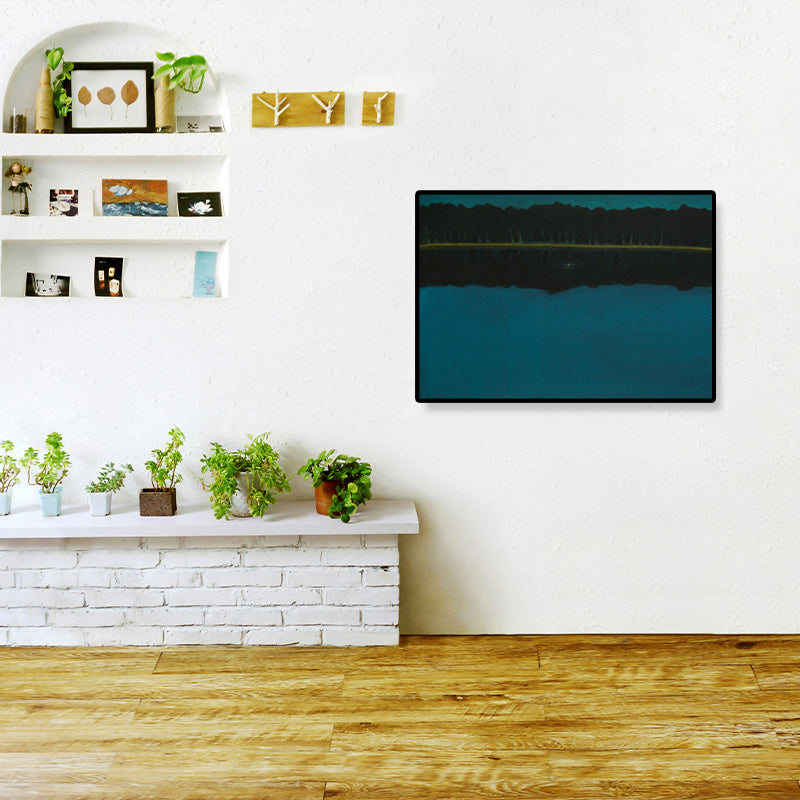 Oil Painting Scenery Wall Art Dark Color Minimalist Canvas Print for House Interior Clearhalo 'Arts' 'Canvas Art' 1933283