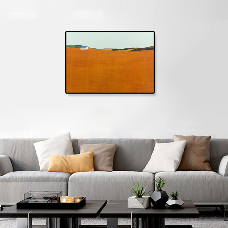 Oil Painting Scenery Wall Art Dark Color Minimalist Canvas Print for House Interior Clearhalo 'Arts' 'Canvas Art' 1933286