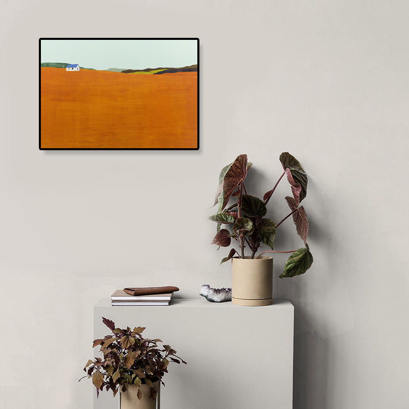 Oil Painting Scenery Wall Art Dark Color Minimalist Canvas Print for House Interior Clearhalo 'Arts' 'Canvas Art' 1933287