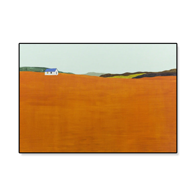 Oil Painting Scenery Wall Art Dark Color Minimalist Canvas Print for House Interior Clearhalo 'Arts' 'Canvas Art' 1933288