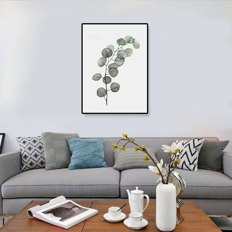 Minimalistic Botanics Canvas Print Soft Color Textured Wall Art for Kitchen, Multiple Sizes Grey Clearhalo 'Art Gallery' 'Canvas Art' 'Contemporary Art Gallery' 'Contemporary Art' 'Minimalism' 'Minimalist Art Gallery' 'Scandinavian' Arts' 1933308