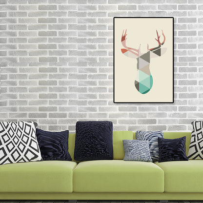 Drawing Print Animal Wall Art Decor Kids Style Textured Dining Room Canvas in Light Color Grey Clearhalo 'Art Gallery' 'Canvas Art' 'Kids' Arts' 1933355