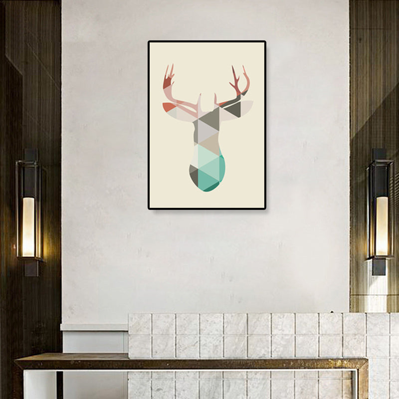 Drawing Print Animal Wall Art Decor Kids Style Textured Dining Room Canvas in Light Color Clearhalo 'Art Gallery' 'Canvas Art' 'Kids' Arts' 1933356