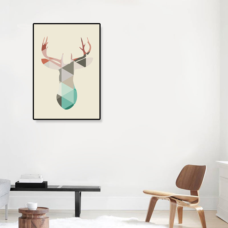 Drawing Print Animal Wall Art Decor Kids Style Textured Dining Room Canvas in Light Color Clearhalo 'Art Gallery' 'Canvas Art' 'Kids' Arts' 1933357