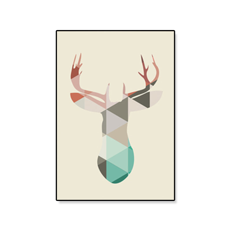 Drawing Print Animal Wall Art Decor Kids Style Textured Dining Room Canvas in Light Color Clearhalo 'Art Gallery' 'Canvas Art' 'Kids' Arts' 1933358