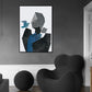 Illustration Figure Portrait Canvas Print Dark Color Cubism Wall Art for House Interior Clearhalo 'Arts' 'Canvas Art' 1933410