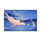 Dreamlike Flying Whales Canvas Art Childrens Bedroom Animal Wall Decor in Soft Color Clearhalo 'Art Gallery' 'Canvas Art' 'Kids' Arts' 1933447