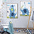 Elephant Canvas Wall Art Cartoon Cute Animal Pattern Wall Decor in Blue for Nursery Blue Design 1 Clearhalo 'Art Gallery' 'Canvas Art' 'Kids' Arts' 1933487
