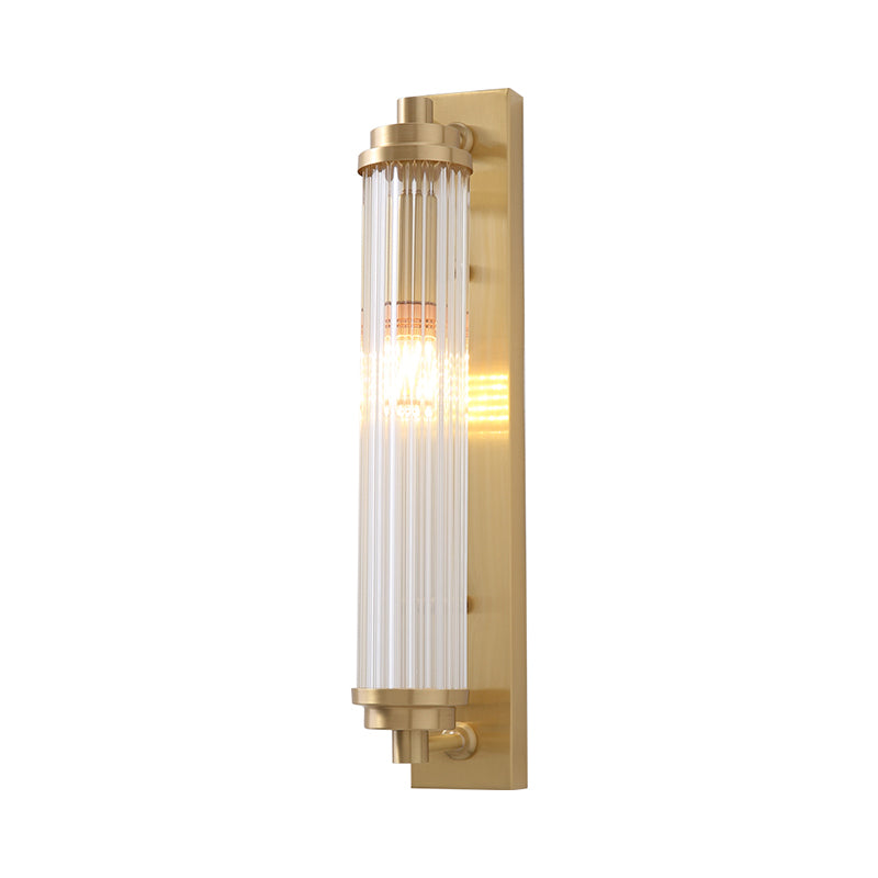 Cylinder Living Room Wall Light Fixture Clear Crystal Pipes LED Contemporary Wall Lighting Clearhalo 'Modern wall lights' 'Modern' 'Wall Lamps & Sconces' 'Wall Lights' Lighting' 1933558