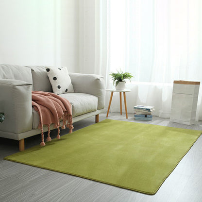 Casual Plain Rug Green and Grey Nordic Rug Polyester Washable Anti-Slip Backing Area Rug for Living Room Green Clearhalo 'Area Rug' 'Casual' 'Rugs' Rug' 1933645