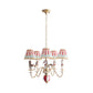 5 Lights Horse Pendant Lamp Contemporary Metal Chandelier for Baby Bedroom Clearhalo 'Ceiling Lights' 'Chandeliers' Lighting' options 193368