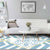 Blue and White Moroccan Rug Polyester Medallion Pattern Rug Pet Friendly Washable Anti-Slip Backing Carpet for Decoration Blue Clearhalo 'Area Rug' 'Moroccan' 'Rugs' Rug' 1933731