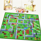 Stylish Road Pattern Rug with Weapon Green Kids Rug Polyester Pet Friendly Washable Non-Slip Area Rug for Decoration Clearhalo 'Area Rug' 'Rug' 1933742