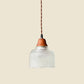 Countryside Bowled Suspension Pendant 5.5"/10.5" Wide 1 Bulb Clear Grid Glass Ceiling Light Fixture in White Clearhalo 'Ceiling Lights' 'Glass shade' 'Glass' 'Pendant Lights' 'Pendants' Lighting' 1934010
