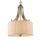 White 4-Light Ceiling Chandelier Modernist Pleated Fabric Hanging Drum Light Fixture Clearhalo 'Ceiling Lights' 'Chandeliers' Lighting' options 1934118