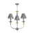 Traditional Cone Shape Chandelier 3/4/6-Head Fabric Hanging Pendant in Black/Chrome with Swooping Arm 3 Chrome Clearhalo 'Ceiling Lights' 'Chandeliers' Lighting' options 1934140_7d6fe2f4-749c-4dd6-8056-405b8461c1f3
