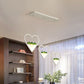 Loving Heart Metal Cluster Pendant Simple 2/3 Heads Dining Room LED Plant Ceiling Light in White Clearhalo 'Art Deco Pendants' 'Cast Iron' 'Ceiling Lights' 'Ceramic' 'Crystal' 'Industrial Pendants' 'Industrial' 'Metal' 'Middle Century Pendants' 'Pendant Lights' 'Pendants' 'Tiffany' Lighting' 1934175