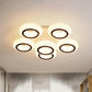 Acrylic Doughnut Ceiling Flush Light Modernist 3/6-Head White LED Flush Mount Light Fixture Clearhalo 'Ceiling Lights' 'Close To Ceiling Lights' 'Close to ceiling' 'Semi-flushmount' Lighting' 1934551