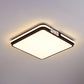 Dining Room LED Flush Light Fixture Minimal Black Ceiling Mount Lamp with Rectangular/Round/Square Acrylic Shade, White/3 Color Light Clearhalo 'Ceiling Lights' 'Close To Ceiling Lights' 'Close to ceiling' 'Flush mount' Lighting' 1934936