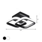Round/Square/Moon Small Ceiling Lamp Modern Metal Black/White LED Semi Flush Mount Lighting for Corridor Clearhalo 'Ceiling Lights' 'Close To Ceiling Lights' 'Close to ceiling' 'Semi-flushmount' Lighting' 1935265