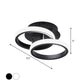 Round/Square/Moon Small Ceiling Lamp Modern Metal Black/White LED Semi Flush Mount Lighting for Corridor Clearhalo 'Ceiling Lights' 'Close To Ceiling Lights' 'Close to ceiling' 'Semi-flushmount' Lighting' 1935269