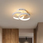 Round/Square/Moon Small Ceiling Lamp Modern Metal Black/White LED Semi Flush Mount Lighting for Corridor White Moon Clearhalo 'Ceiling Lights' 'Close To Ceiling Lights' 'Close to ceiling' 'Semi-flushmount' Lighting' 1935280