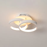 Round/Square/Moon Small Ceiling Lamp Modern Metal Black/White LED Semi Flush Mount Lighting for Corridor Clearhalo 'Ceiling Lights' 'Close To Ceiling Lights' 'Close to ceiling' 'Semi-flushmount' Lighting' 1935282