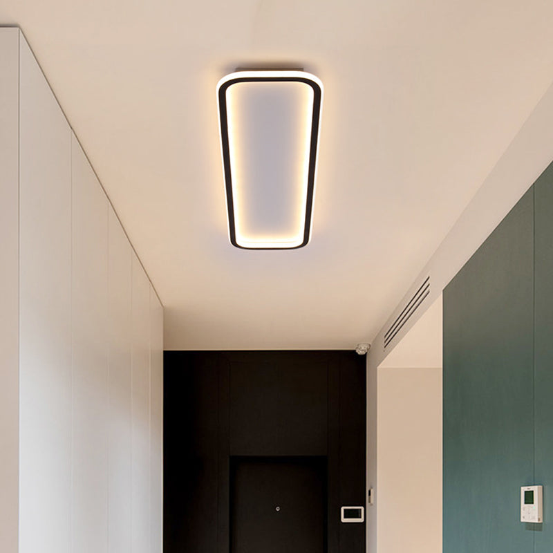 Led Ceiling Fixture Rectangular Acrylic Rectangular Ceiling Light Fixture Minimalist Black LED ...
