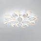 Stylish Modern 4/6/12 Lights Ceiling Lamp White Coral LED Semi Flush Light with Acrylic Shade in Warm/White Light Clearhalo 'Ceiling Lights' 'Close To Ceiling Lights' 'Close to ceiling' 'Semi-flushmount' Lighting' 1935386
