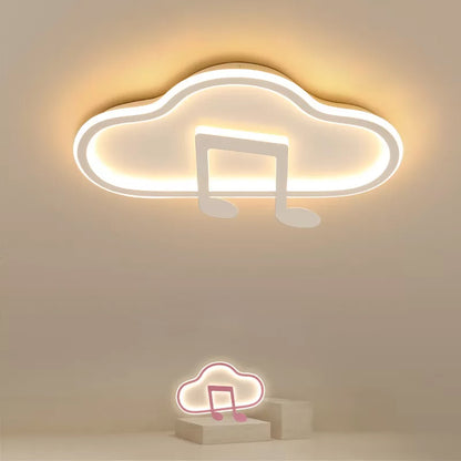 White/Pink Cloud Flush Light Fixture Creative Kids 19.5"/23.5" Wide LED Acrylic Ceiling Mount Lamp in Warm/White Light White Clearhalo 'Ceiling Lights' 'Close To Ceiling Lights' 'Close to ceiling' 'Flush mount' Lighting' 1935480