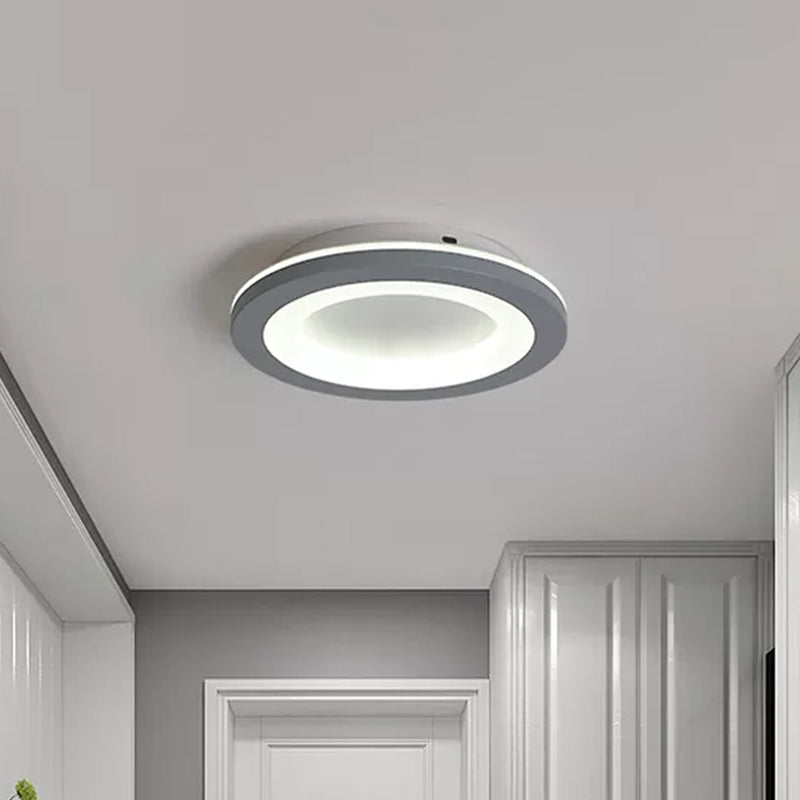 Nordic Integrated LED Flush Light Grey Flower/Square/Pentagon Small Ceiling Mount Light with Acrylic Shade in Warm/White Light Clearhalo 'Ceiling Lights' 'Close To Ceiling Lights' 'Close to ceiling' 'Flush mount' Lighting' 1935569