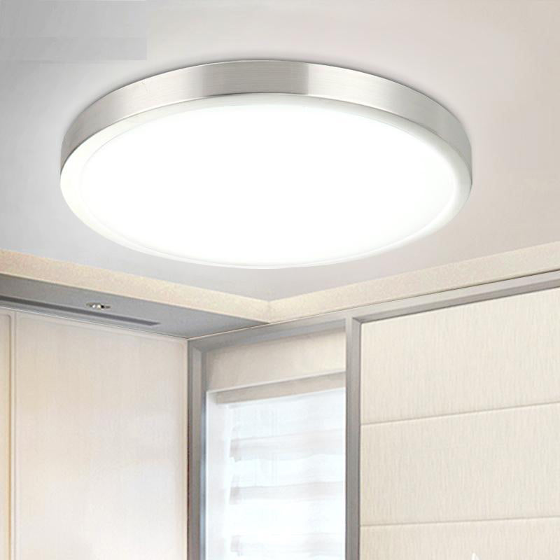 Silver Round Flush Ceiling Light Simple 14"/16" Wide LED Acrylic Flush Mounted Lamp in Warm/White Light for Living Room Clearhalo 'Ceiling Lights' 'Close To Ceiling Lights' 'Close to ceiling' 'Flush mount' Lighting' 1935617