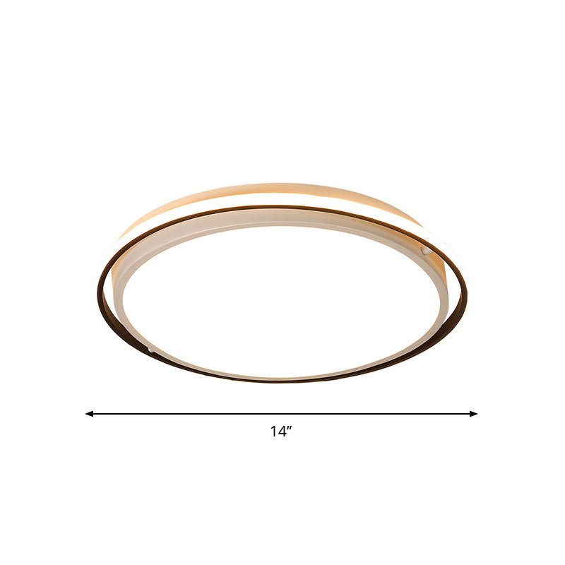 14"/18"/22" W Round Acrylic Flush Light Minimalism White LED Ceiling Flush Mount in Warm/White Light Clearhalo 'Ceiling Lights' 'Close To Ceiling Lights' 'Close to ceiling' 'Flush mount' Lighting' 1935626