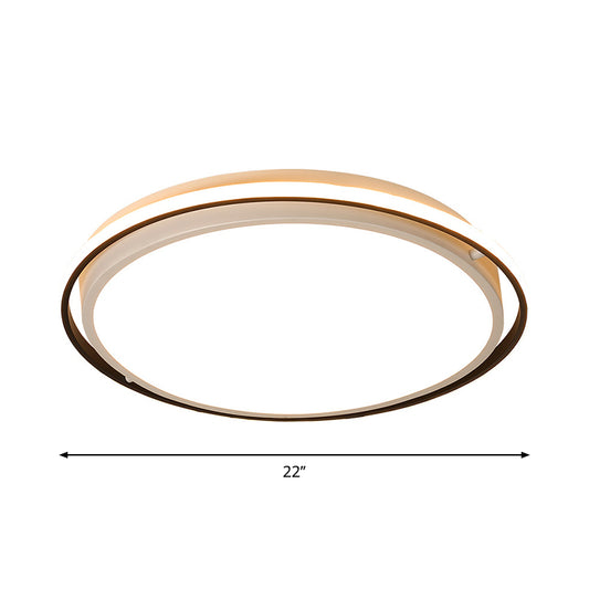 14"/18"/22" W Round Acrylic Flush Light Minimalism White LED Ceiling Flush Mount in Warm/White Light Clearhalo 'Ceiling Lights' 'Close To Ceiling Lights' 'Close to ceiling' 'Flush mount' Lighting' 1935628